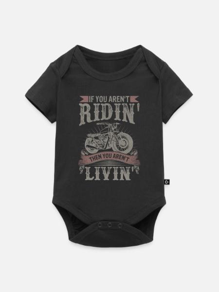 Biker Design Motorrad - Baby Premium Kurzarmbody - Schwarz