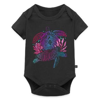 Polynesia Sea Animal Gift Animal Turtle - Baby Premium short-sleeve bodysuit - black - Front