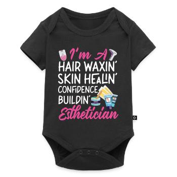 Cute Licensed Esthetician Skincare - Baby Premium Kurzarmbody - Schwarz - Vorne
