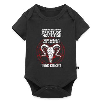Kreuzzüge Inquisition Kirche wissen wie man feiert - Baby Premium Kurzarmbody - Schwarz - Vorne