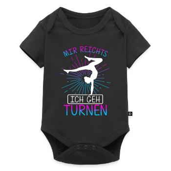 Mir Reichts Ich Geh Turnen Handstand Trainer Turn - Baby Premium Kurzarmbody - Schwarz - Vorne
