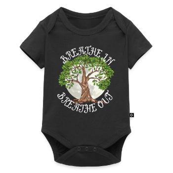 Breath in - Baby Premium Kurzarmbody - Schwarz - Vorne