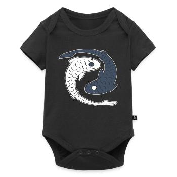 Yin Yang Koi Propriétaire de poisson - Body à manches courtes Premium Bébé - noir - Devant
