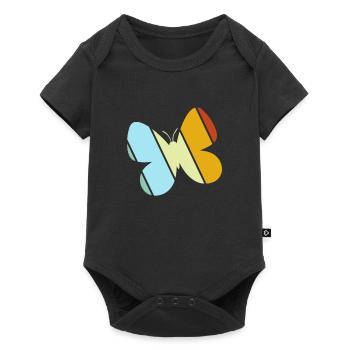 Papillon Rétro - Body à manches courtes Premium Bébé - noir - Devant