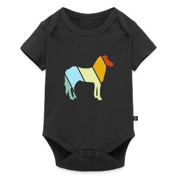 Cheval Rétro - Body à manches courtes Premium Bébé - noir - Devant