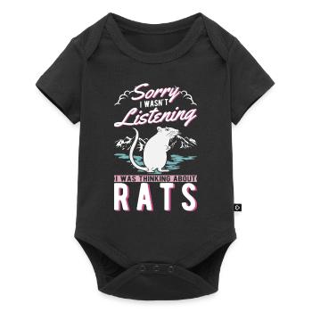 Rat Cadeau Rat Propriétaire Rat domestique - Body à manches courtes Premium Bébé - noir - Devant
