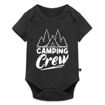 Camping Crew Zelten Camper Lagerfeuer - Baby Premium Kurzarmbody - Schwarz - Vorne