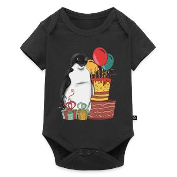 Antarctica Zoo Animal Birthday Gift Penguin - Baby Premium short-sleeve bodysuit - black - Front