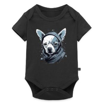 Chihuahua |Cool Dog | Rap | Hip-Hop | Gangster | - Baby Premium short-sleeve bodysuit - black - Front