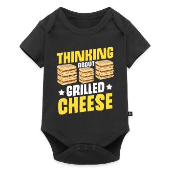 Love Grilled Cheese Men Women - Baby Premium Kurzarmbody - Schwarz - Vorne