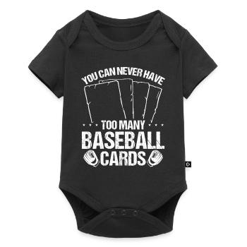 Conception de carte de baseball amusante - Body à manches courtes Premium Bébé - noir - Devant