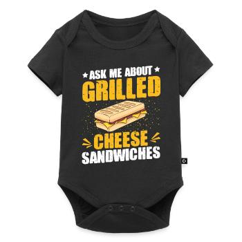 Love Grilled Cheese Men Women - Baby Premium Kurzarmbody - Schwarz - Vorne
