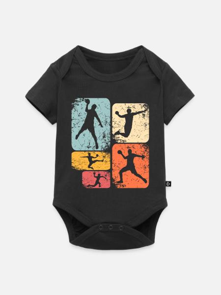 Handball Handballer - Baby Premium Kurzarmbody - Schwarz