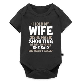 Wife Husband Joke - Baby Premium short-sleeve bodysuit - black - Front