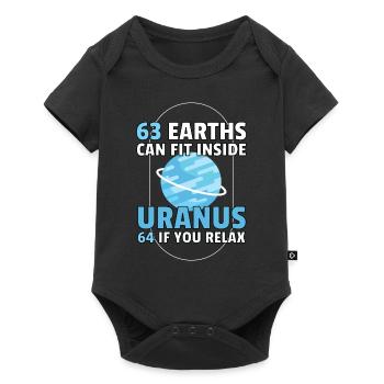 63 La Terre peut s’adapter à l’espace de la planète Uranus - Body à manches courtes Premium Bébé - noir - Devant