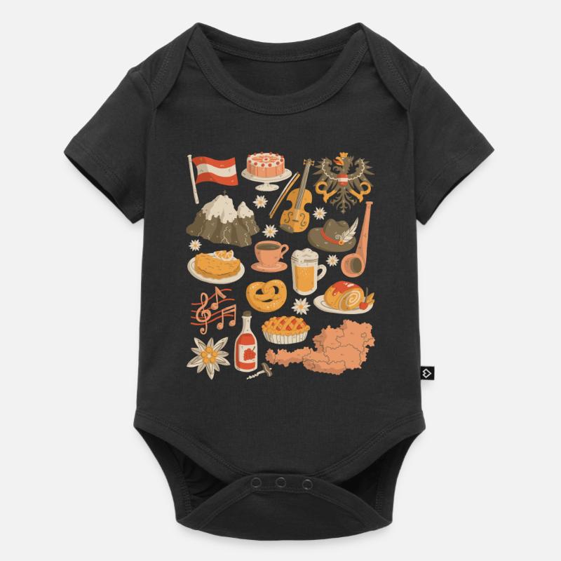 Autriche - Body à manches courtes Premium Bébé - noir