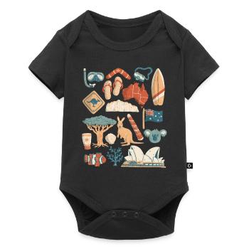 Australia - Baby Premium short-sleeve bodysuit - black - Front