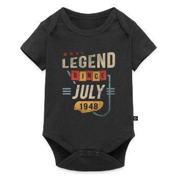 75 Years Old Legend Since July 1948 75th Birthday - Baby Premium short-sleeve bodysuit - black - Front