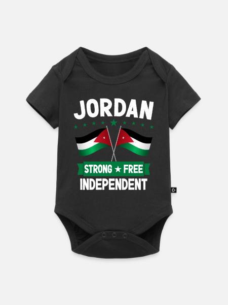 Jordanien - Baby Premium Kurzarmbody - Schwarz