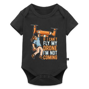 Course de drones si je ne peux pas piloter mon drone quadcopter - Body à manches courtes Premium Bébé - noir - Devant