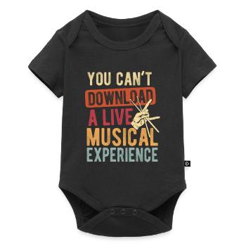 Schlagzeug Spieler Drummer - Baby Premium Kurzarmbody - Schwarz - Vorne