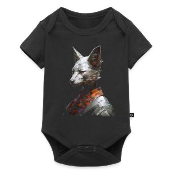 Fox Animal Lover Gift Motif animal sauvage - Body à manches courtes Premium Bébé - noir - Devant