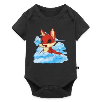 Forest Animal Nature Forest Dweller Gift Clouds Fox - Baby Premium short-sleeve bodysuit - black - Front