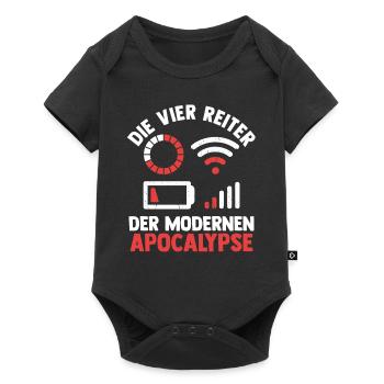 Die vier Reiter der modernen Apocalypse - Baby Premium Kurzarmbody - Schwarz - Vorne