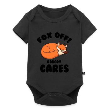 Fox Off Nobody Cares - Baby Premium short-sleeve bodysuit - black - Front