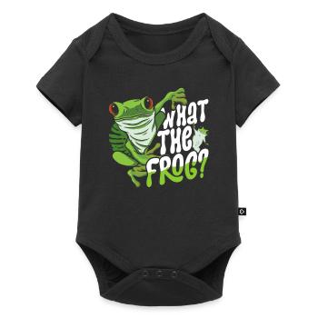 Grenouille Rainette aux yeux rouges Qu’est-ce que la grenouille? - Body à manches courtes Premium Bébé - noir - Devant