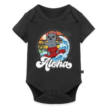Aloha Hawaiian Hawaiian Surfer Surfing - Baby Premium short-sleeve bodysuit - black - Front