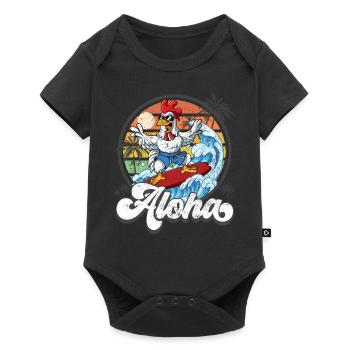 Aloha Hawaiian Hawaiian Surfer Surfing - Baby Premium short-sleeve bodysuit - black - Front