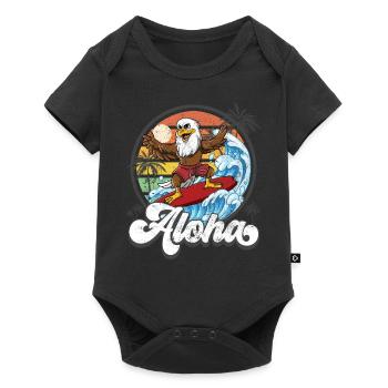 Aloha Hawaiian Hawaiian Surfer Surfing - Baby Premium short-sleeve bodysuit - black - Front