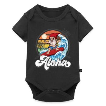 Aloha Hawaiian Hawaiian Surfer Surfing - Baby Premium short-sleeve bodysuit - black - Front