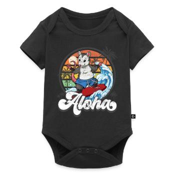 Aloha Hawaiian Hawaiian Surfer Surfing - Baby Premium short-sleeve bodysuit - black - Front