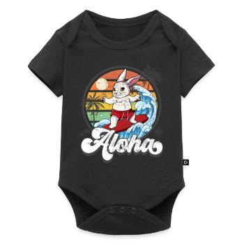 Aloha Hawaiian Hawaiian Surfer Surfing - Baby Premium short-sleeve bodysuit - black - Front