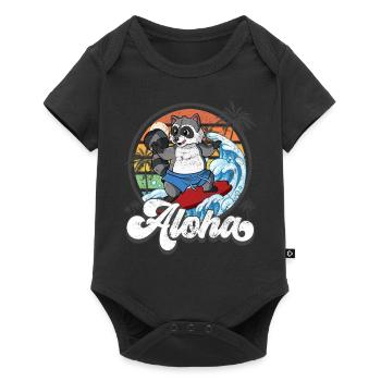 Aloha Hawaiian Hawaiian Surfer Surfing - Baby Premium short-sleeve bodysuit - black - Front