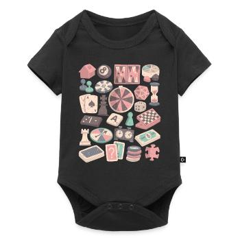 Jeux de société et jeux de société - Body à manches courtes Premium Bébé - noir - Devant