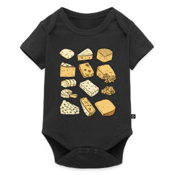 Cheese (Parmesan, Gouda, Gorgonzola, Camember) - Baby Premium short-sleeve bodysuit - black - Front