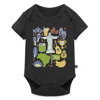 Brésil - Body à manches courtes Premium Bébé - noir - Devant