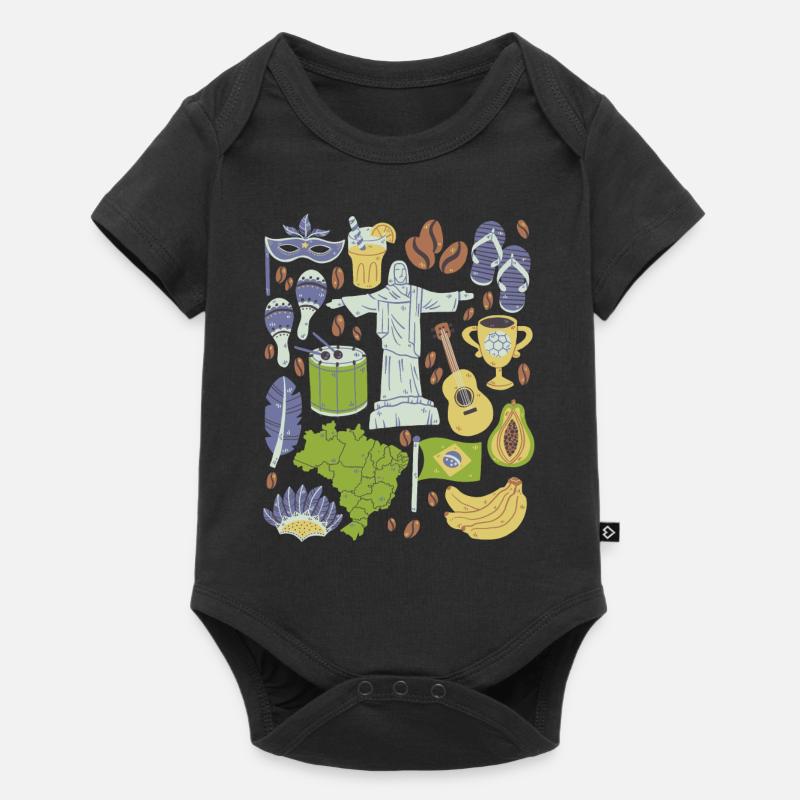 Brésil - Body à manches courtes Premium Bébé - noir