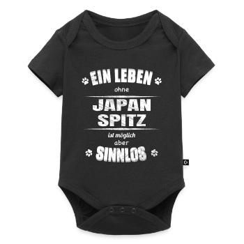 Ein Leben ohne Hund ist Sinnlos - Japan Spitz - Baby Premium Kurzarmbody - Schwarz - Vorne