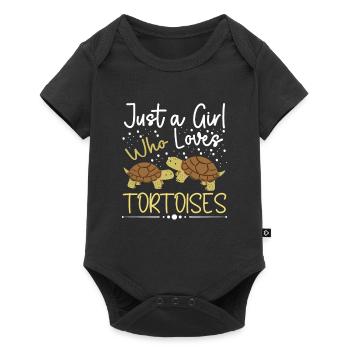 Cute Just A Girl Who Loves Tortoises Reptile Turtl - Baby Premium short-sleeve bodysuit - black - Front