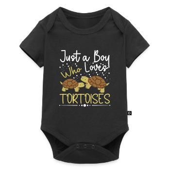 Just A Boy Who Loves Tortoises Reptile Turtle Men - Baby Premium short-sleeve bodysuit - black - Front