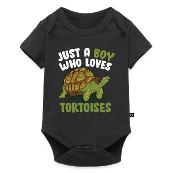 Just A Boy Who Loves Tortoises Men Reptile Turtle - Baby Premium short-sleeve bodysuit - black - Front