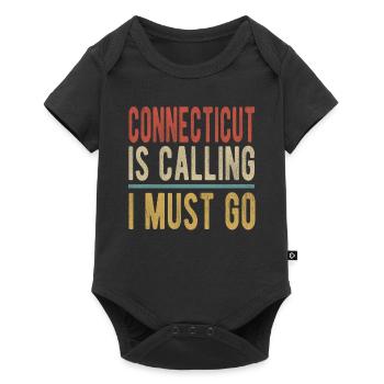 Le Connecticut m’appelle, je dois y aller - Body à manches courtes Premium Bébé - noir - Devant