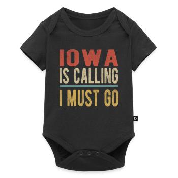 L’Iowa m’appelle, je dois y aller - Body à manches courtes Premium Bébé - noir - Devant