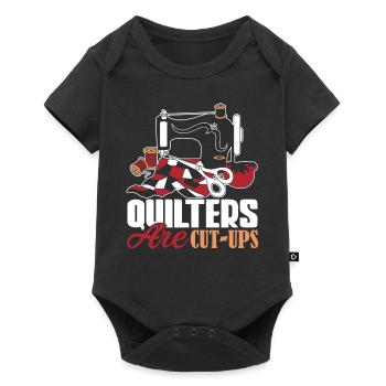Quilter Quilters Are Cut Ups - Baby Premium short-sleeve bodysuit - black - Front