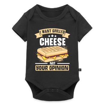 Love Grilled Cheese Men Women - Baby Premium Kurzarmbody - Schwarz - Vorne