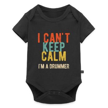 Schlagzeug Spieler Drummer - Baby Premium Kurzarmbody - Schwarz - Vorne